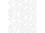Adesivi Numerati Autoadesivi, 5 Cm, Bianchi, Opachi