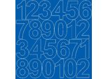 Adesivi Numerati Autoadesivi, 12 Cm, Blu, Lucidi