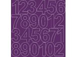 Adesivi Numerati Autoadesivi, 12 Cm, Viola, Opachi