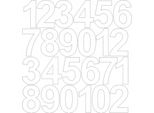 Adesivi Numerati Autoadesivi, 12 Cm, Bianchi, Opachi