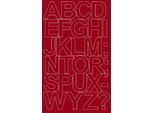 Adesivi Con Lettere Autoadesivi, 12 Cm, Rosso Scuro, Opaco
