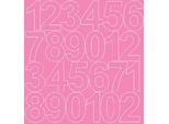 Adesivi Numerici Autoadesivi, 12 Cm, Rosa, Opachi