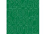 Adesivi Numerati Autoadesivi, 12 Cm, Verde Lucido