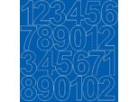 Adesivi Numerici Autoadesivi, 12 Cm, Blu, Opachi