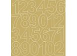 Adesivi Numerati Autoadesivi, 12 Cm, Adesivi Oro Opaco