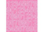 Adesivi Numerici Autoadesivi, 3,5 Cm, Rosa, Opachi