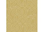 Adesivi Numerati Autoadesivi, 12 Cm, Oro Lucido