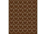 Adesivi A Forma Di Cuore Per San Valentino, 3 Cm, 48 Pezzi, Marrone Opaco.