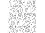 Adesivi Numerici Autoadesivi, 4,5 Cm, Bianchi, Opachi