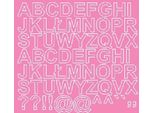 Adesivi Con Lettere Autoadesivi, 2,5 Cm, Rosa Opaco