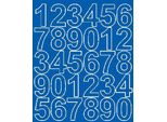 Adesivi Numerati Autoadesivi, 4,5 Cm, Blu, Opachi
