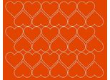 Adesivi A Forma Di Cuore Per San Valentino, 4 Cm, 30 Pezzi, Arancione Brillante