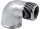 Raccordo A Gomito Agaflex A4, Ghisa, Zincato, 1/2" DN15, 90° Gwxgz 41007003"