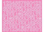 Adesivi Numerati Autoadesivi, 2,5 Cm, Rosa, Opachi