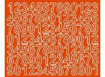 Adesivi Numerati Autoadesivi, 2,5 Cm, Arancione, Opaco