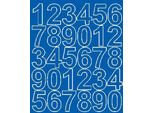 Adesivi Numerati Autoadesivi, 4,5 Cm, Blu Lucido