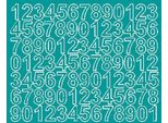Adesivi Numerati Autoadesivi, 2,5 Cm, Turchese, Opaco