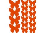 Set Di Adesivi Murali A Forma Di Farfalla, 32 Pezzi, Arancione Brillante