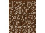 Adesivi Numerati Autoadesivi, 4,5 Cm, Marroni, Opachi