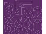 Adesivi Numerati Autoadesivi, 8 Cm, Viola, Opachi