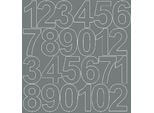 Adesivi Numerici Autoadesivi, 12 Cm, Grigio Opaco