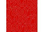 Adesivi Numerati Autoadesivi, 12 Cm, Rossi, Lucidi