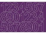 Adesivi Numerati Autoadesivi, 10 Cm, Viola, Opachi