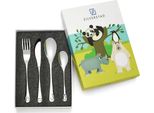 Set Di Posate Per Bambini Con Incisione - Animali Selvatici | Dimensioni: 160X170X160X130 Mm | Codice Articolo: ZV4264070