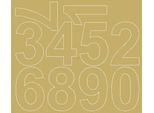 Adesivi Numerati Autoadesivi, 8 Cm, Oro Lucido