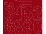 Adesivi Numerati Autoadesivi 8 Cm, Rosso Scuro, Lucidi