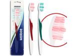 Spazzolino Da Denti Wellbee Per Adulti, Durezza Media (Foglio 6) - Mix Di Colori, 1 Pezzo