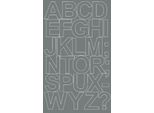 Adesivi Con Lettere Autoadesivi, 12 Cm, Grigio Lucido