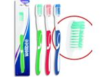 Wellbee Spazzolino Da Denti Medio Per Adulti (Confezione Blister Da 4 Pezzi) - Colori Assortiti 1 Pezzo