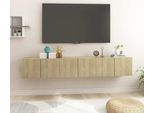 Syfax™ Mobili Porta Tv Pensili 3Pz Rovere Sonoma 60X30X30 Cm
