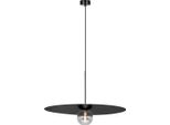 Lampada A Sospensione Moderna Nera Trasparente Con Paralume Mobile Ø60Cm Fermi 1Xg9 10W K-5383 Kaja