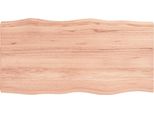 Syfax™ Piano Tavolo Marrone Chiaro 100X50X(2-4) Cm Rovere Non Trattato