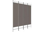 Syfax™ Divisorio A 4 Pannelli Antracite 160X200 Cm Tessuto