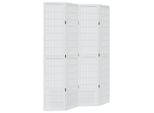 Syfax™ Divisorio Ambienti 4Pannelli Bianco Legno Massello Di Paulownia