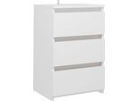 Syfax™ Comodino Bianco 40X35X62,5 Cm In Legno Multistrato