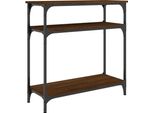 Syfax™ Tavolino Consolle Rovere Marrone 75X29X75 Cm Legno Multistrato