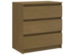 Syfax™ Comodino Marrone Ambrato 60X36X64 Cm In Legno Massello Di Pino