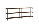 Syfax™ Tavolo Consolle Rovere Fumo 200X29X75 Cm In Legno Multistrato