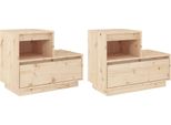 Syfax™ Comodini 2 Pz 60X34X51 Cm In Legno Massello Di Pino