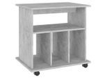 Syfax™ Mobiletto Con Ruote Grigio Cemento 60X45X60Cm Legno Multistrato