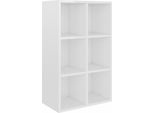 Syfax™ Libreria/Credenza Bianco Lucido 66X30X98 Cm Legno Multistrato