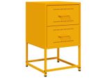 Syfax™ Comodino Giallo Senape 36X39X60,5 Cm In Acciaio