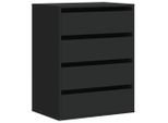 Syfax™ Cassettiera Angolare Nera 60X41X76 Cm In Legno Multistrato