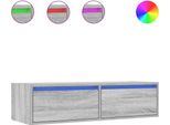 Syfax™ Mobile Porta Tv Con Luci Led Grigio Sonoma 100X35,5X25 Cm