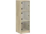 Syfax™ Credenza Con Ante In Vetro Rovere Sonoma 35X37X109 Cm