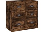 Syfax™ Credenza Rovere Fumo 70X35,5X67,5 Cm In Legno Multistrato